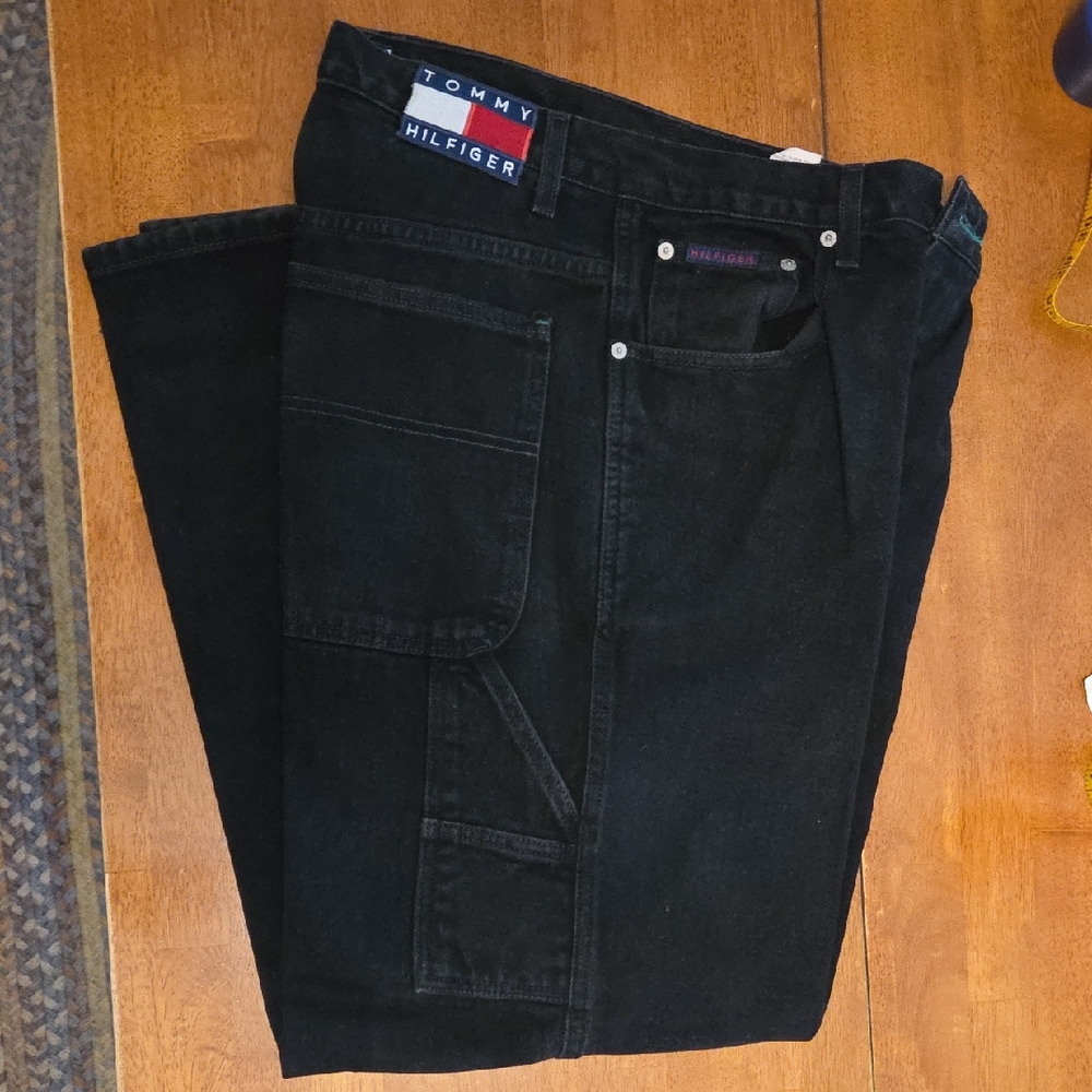 Tommy Hilfiger Black Denim Carpenter Pants